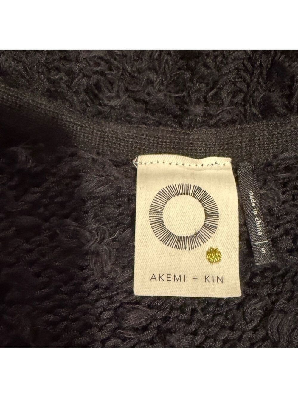 Akemi + Kin Anthropologie Bernadette Cozy Cardigan Shaggy Knit Open Front Small - Picture 7 of 7